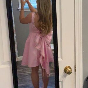 Pink Ruffle Back Dress